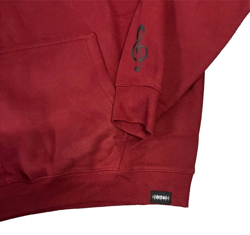 HTN Oversized Hoodie Burgundy Edition
