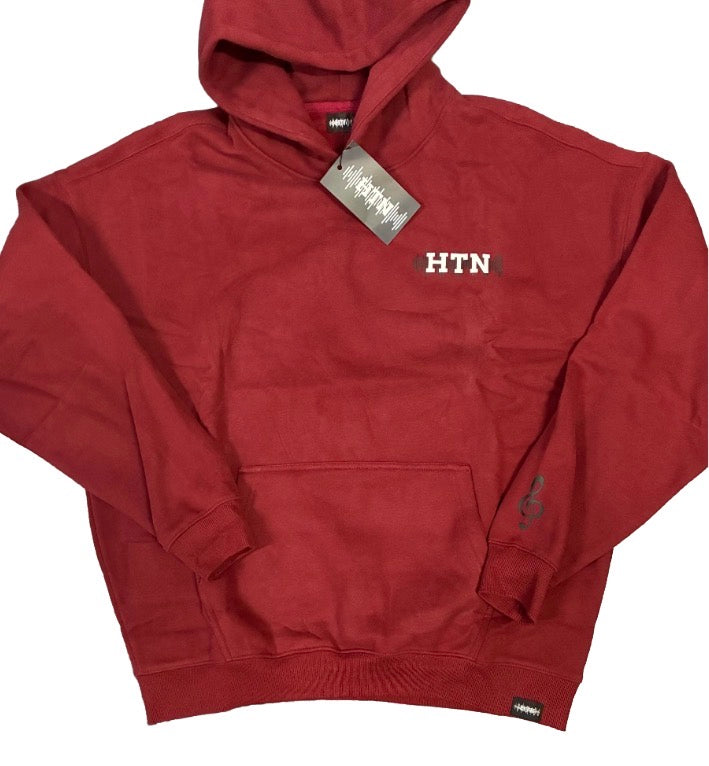 HTN Oversized Hoodie Burgundy Edition
