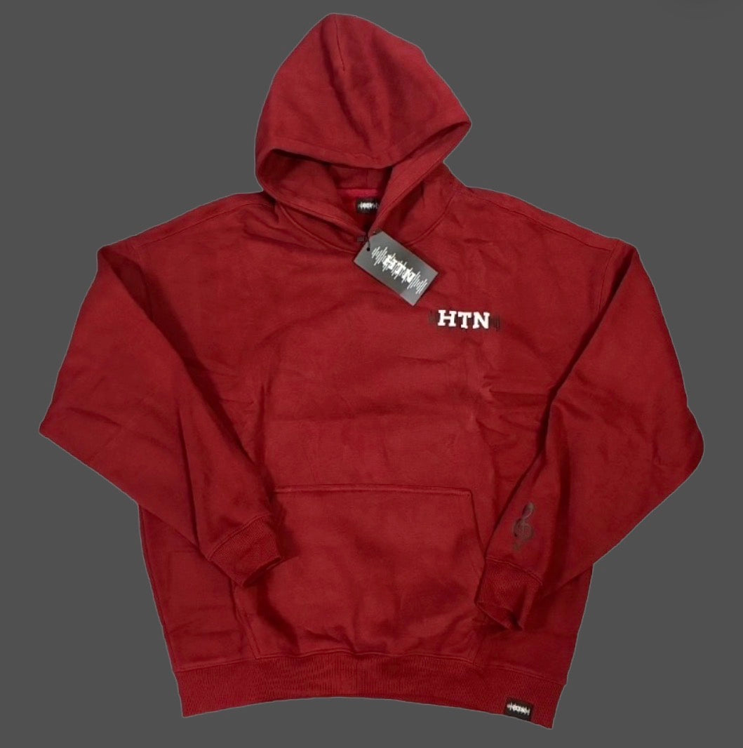 HTN Oversized Hoodie Burgundy Edition