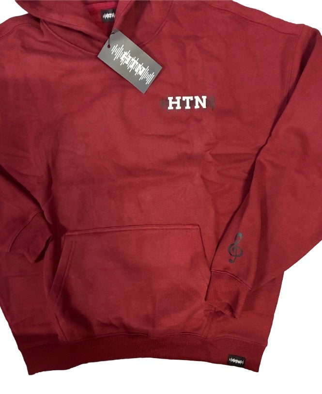 HTN Oversized Hoodie Burgundy Edition