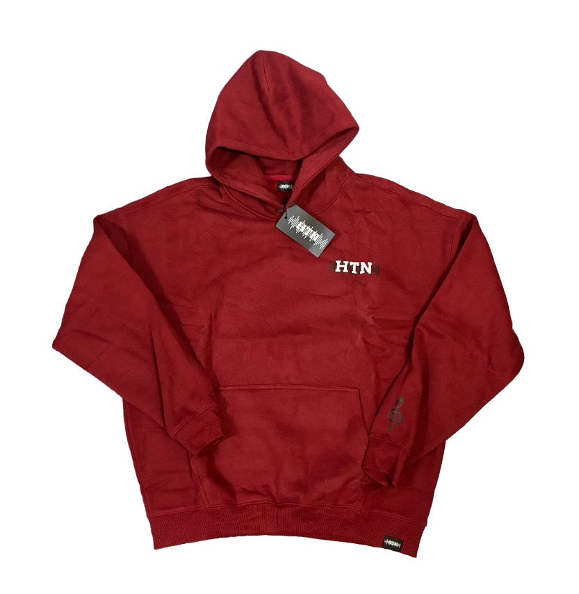 HTN Oversized Hoodie Burgundy Edition