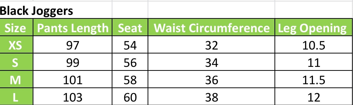 HTN Classic Black Joggers