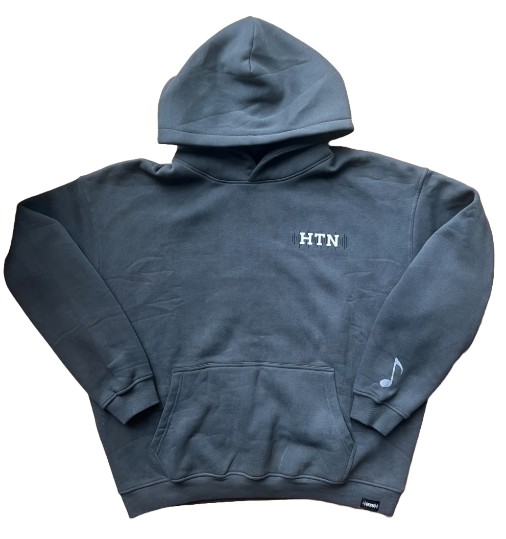 HTN Oversized Hoodie-Deep Charcoal Grey Edition
