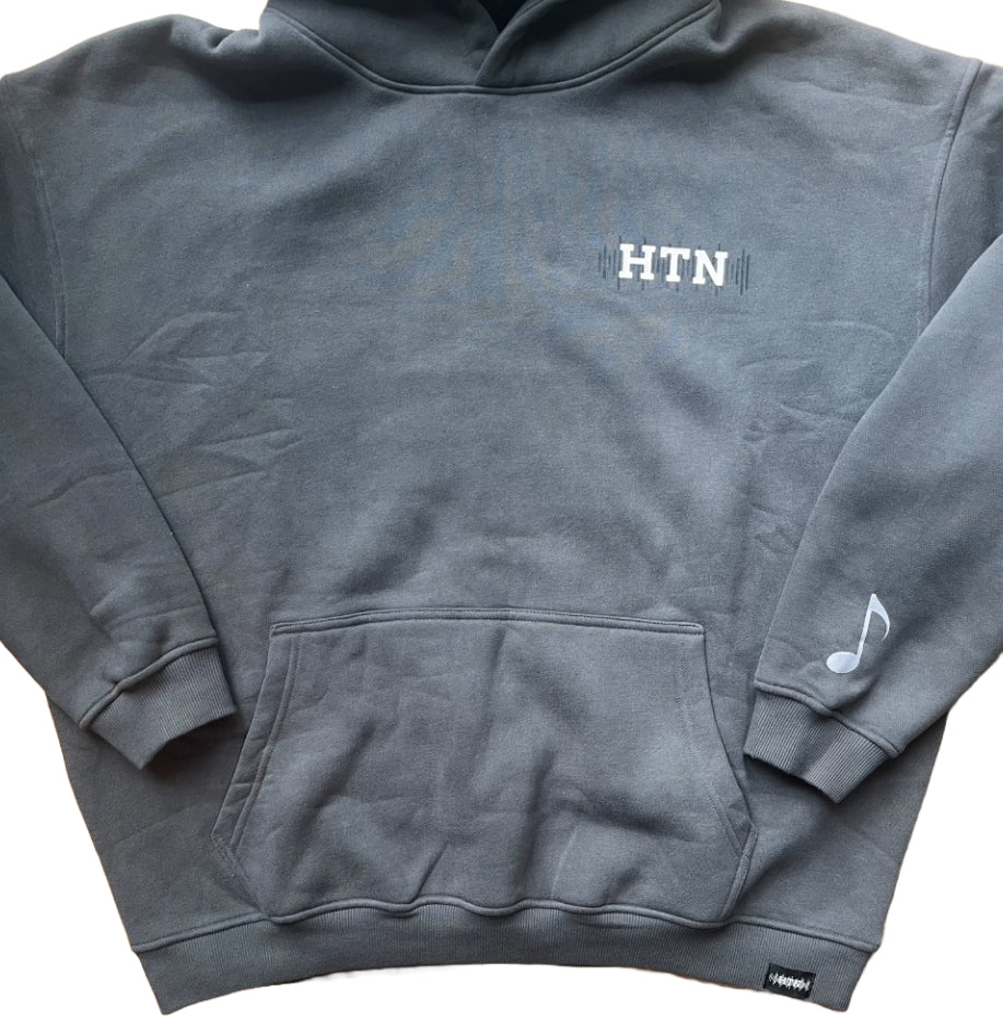 HTN Oversized Hoodie-Deep Charcoal Grey Edition
